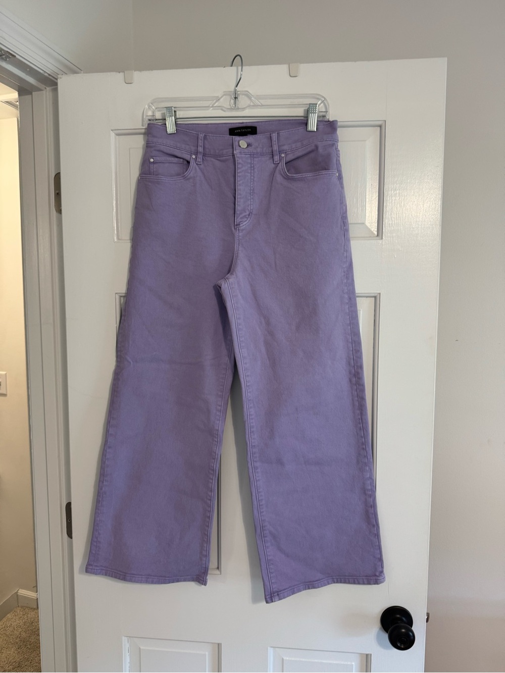Ann Taylor Lavender Wide-Leg Jeans